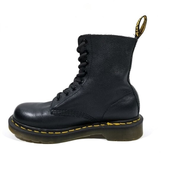 Dr. Martens 1460 Black Pascal Virginia Leather Combat Boots 5 90s Y2k Grunge - Picture 5 of 9